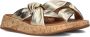 FitFlop Gouden Leren Knoop Slippers Yellow Dames - Thumbnail 1