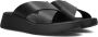 FitFlop Zwarte Leren Kruisband Slippers Black Dames - Thumbnail 1