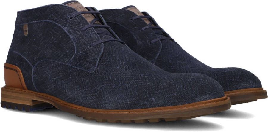 FLORIS VAN BOMMEL Veterschoenen Heren Sfm-50159 Crepi Maat: 44 Materiaal: Suède Kleur: Blauw