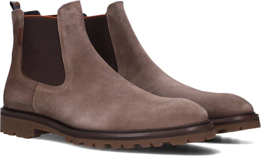 FLORIS VAN BOMMEL Chelsea Boots Heren Sfm-60018 Maat: 46 Materiaal: Suède Kleur: Taupe