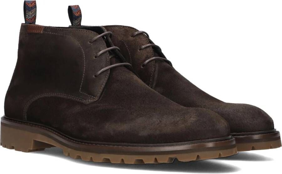 Floris van Bommel Bruin Suède Veterschoenen Stijlvol Model Brown Heren