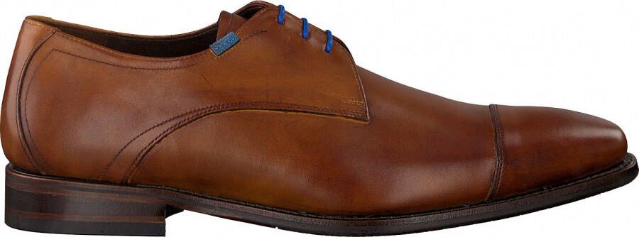 Floris van bommel SFM 30064 23 01 Cognac Calf H Wijdte Veterschoenen