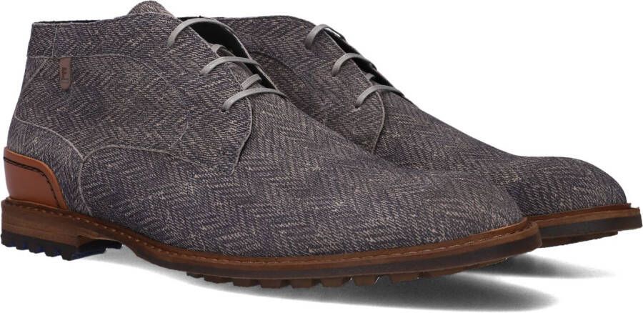 FLORIS VAN BOMMEL Veterschoenen Heren Sfm-50159 Crepi Maat: 40⅔ Materiaal: Leer Kleur: Grijs