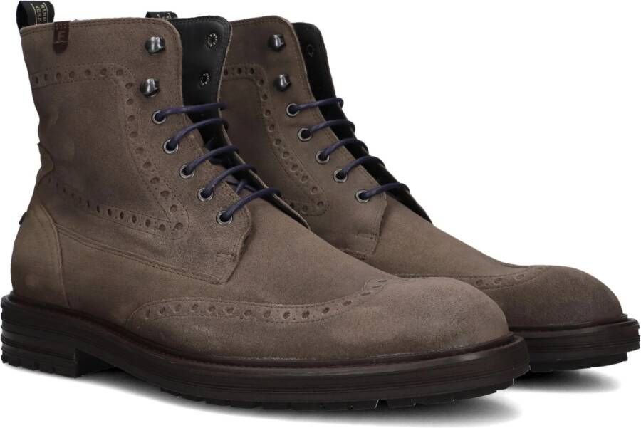 FLORIS VAN BOMMEL Veterboots Heren Sfm-80042 Maat: 43⅓ Materiaal: Suède Kleur: Taupe