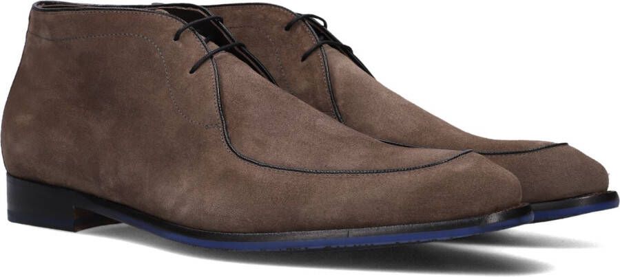 Floris van Bommel Taupe Suède Veterschoenen Brown Heren