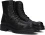 Floris van Bommel Sfw-50125 Veterboots Laarzen Met Veters Dames Zwart - Thumbnail 1