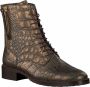 Fred de la Bretoniere 184010035 Veterboots Laarzen Met Veters Dames Brons - Thumbnail 1