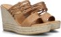 Fred de la Bretoniere 153010262 Sandalen Met Sleehak Dames Cognac - Thumbnail 1