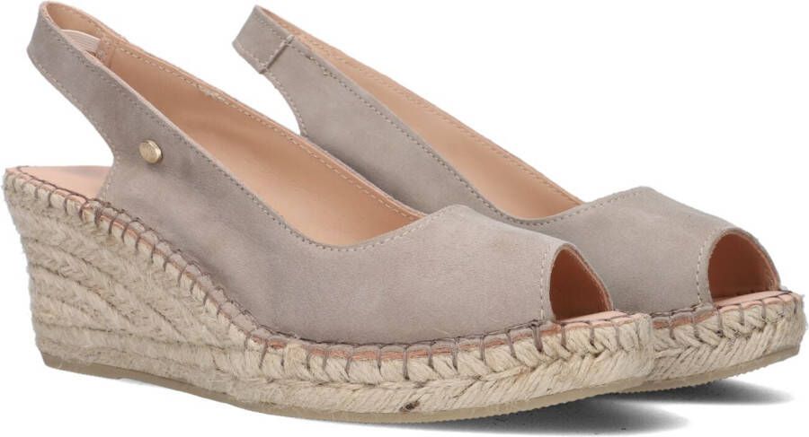 Fred de la Bretoniere 153010268 Espadrilles Met Sleehak Dames Taupe