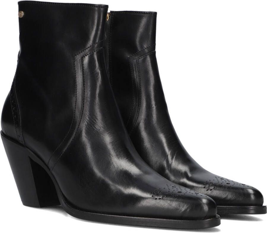 Fred de la Bretoniere Blaire Ankle Boot Enkellaarsjes Enkelboots met rits Dames Zwart