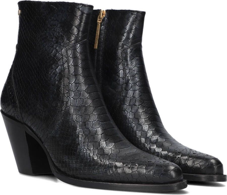 Fred de la Bretoniere Blaire Ankle Boot Enkellaarsjes Enkelboots met rits Dames Zwart