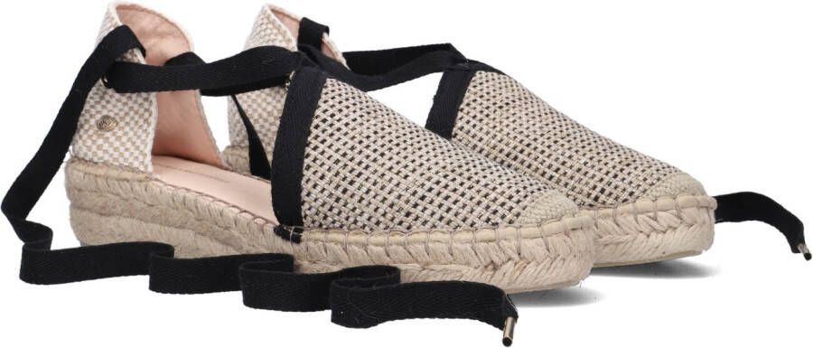 Fred de la Bretoniere Zwarte Espadrilles met Jute Zool Multicolor Dames