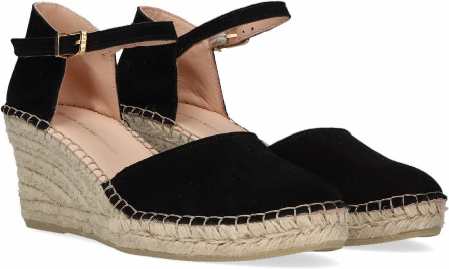 Fred de la Bretoniere 153010213 Espadrilles Met Sleehak Dames Zwart