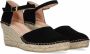 Fred de la Bretoniere 153010213 Espadrilles Met Sleehak Dames Zwart - Thumbnail 1