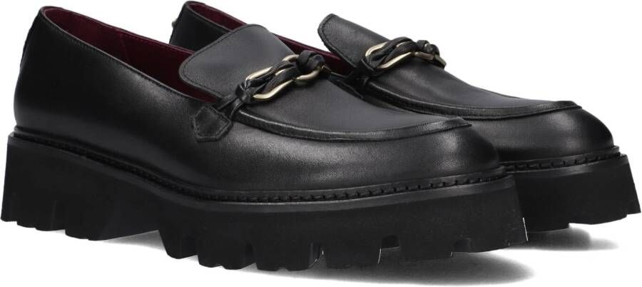 Fred de la Bretoniere Zwarte Leren Loafers voor Dames Black Dames