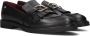 Fred de la Bretoniere Paris Loafer Zwart Leer Franje Black Dames - Thumbnail 1