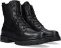 G-Star G Star Raw Kafey Hgh Lace Lea Veterboots Laarzen Met Veters Dames Zwart - Thumbnail 1