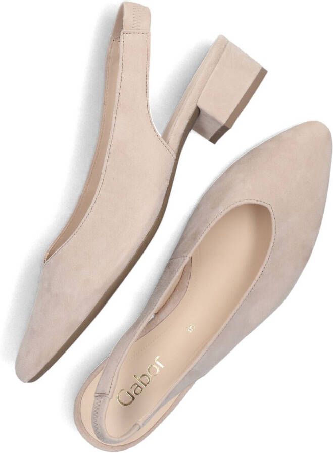 GABOR Slingbacks Dames 520.3 Maat: 38 5 Materiaal: Suède Kleur: Beige