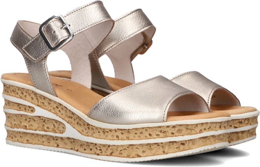 Gabor 651 Sandalen Met Sleehak Dames Zilver