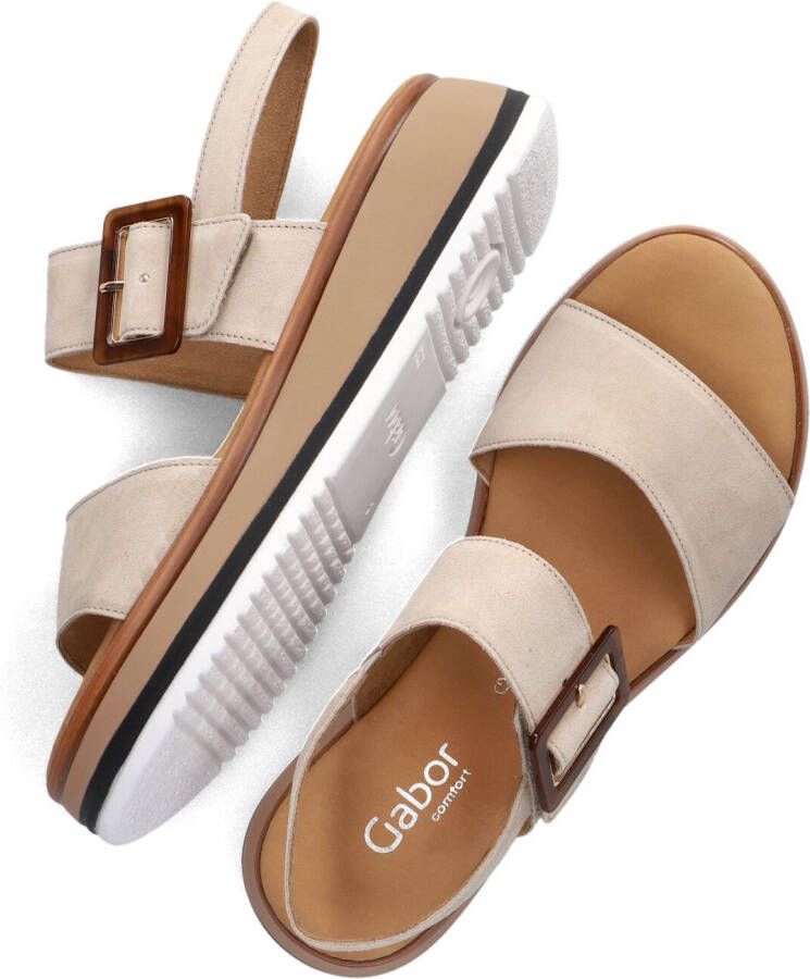 GABOR Sandalen Dames 744.4 Maat: 41 Materiaal: Suède Kleur: Beige