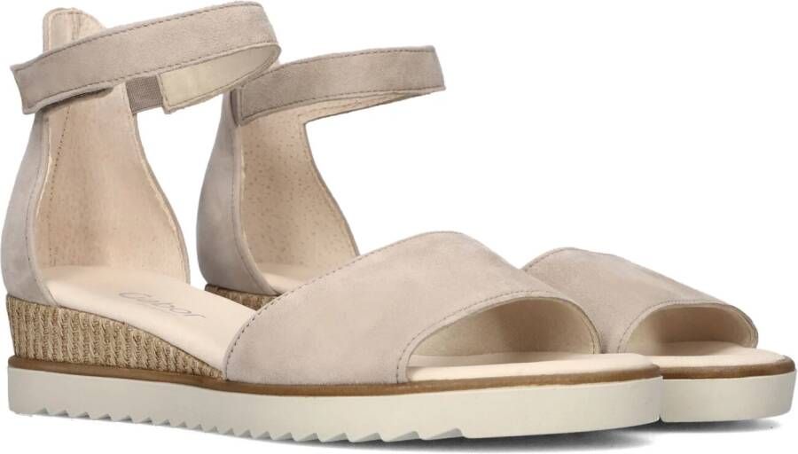 Gabor Beige Sandalen met Comfortabele Sleehak Beige Dames