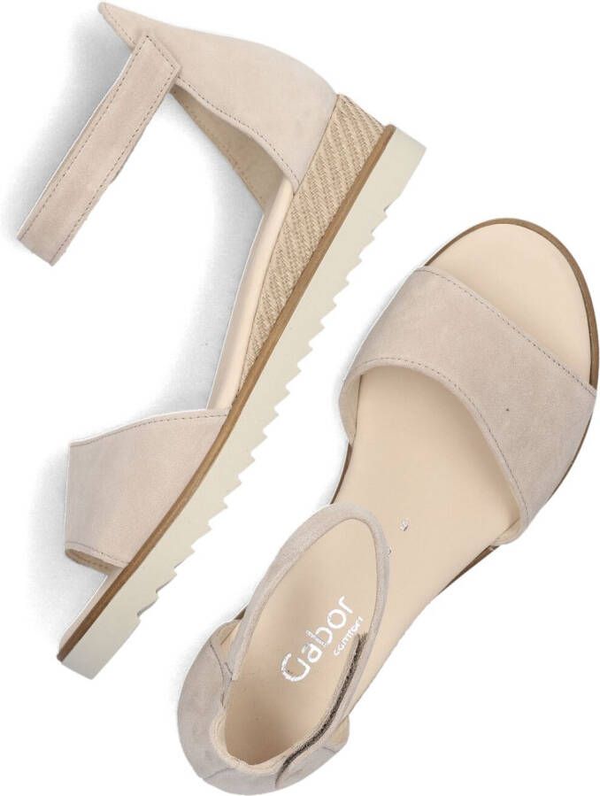 GABOR Sandalen Dames 780.2 Maat: 39 Materiaal: Suède Kleur: Beige