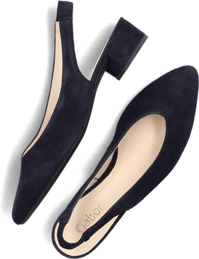 GABOR Slingbacks Dames 520.3 Maat: 38 Materiaal: Suède Kleur: Blauw