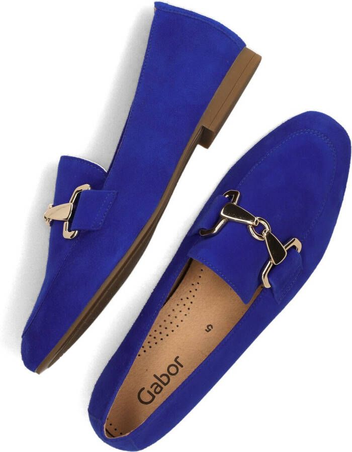 GABOR Loafers Dames 211 Maat: 38 Materiaal: Suède Kleur: Blauw