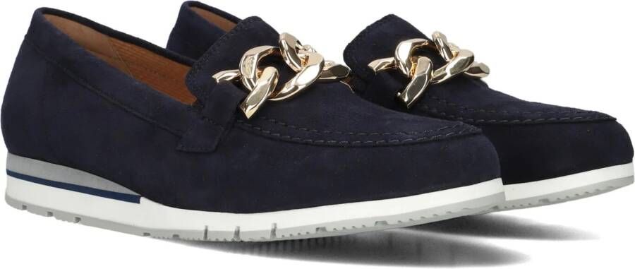 Gabor Stijlvolle Loafers met Gouden Ketting Blue Dames