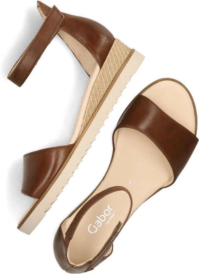 GABOR Sandalen Dames 780.2 Maat: 40 Materiaal: Leer Kleur: Camel