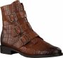 Gabor Cognac Crocprint Biker Boot 743 Brown Dames - Thumbnail 1