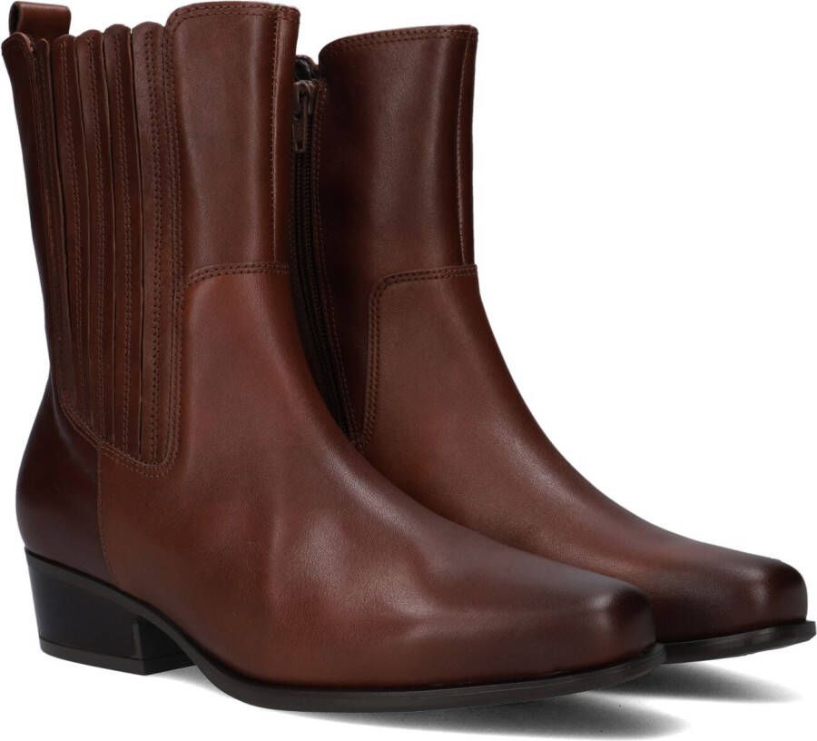 Gabor 673 Enkellaarsjes Enkelboots met rits Dames Cognac