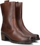 Gabor Cognac Leren Enkellaarsjes Stijlvol Comfort Brown Dames - Thumbnail 1