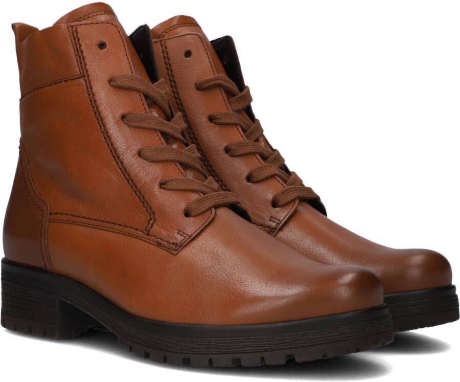 GABOR Veterboots Dames 095.1 Maat: 38 Materiaal: Leer Kleur: Cognac