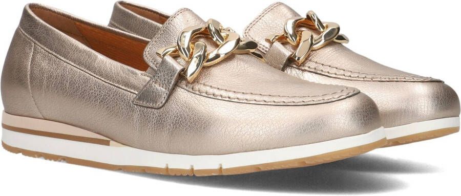 Gabor Beige Leren Chain Loafers Yellow Dames