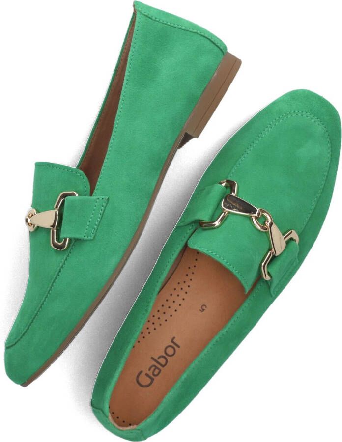 GABOR Loafers Dames 211 Maat: 44 Materiaal: Suède Kleur: Groen