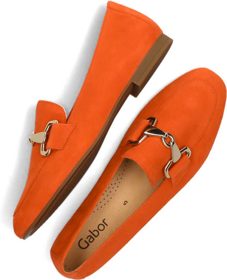 GABOR Loafers Dames 211 Maat: 39 Materiaal: Suède Kleur: Oranje