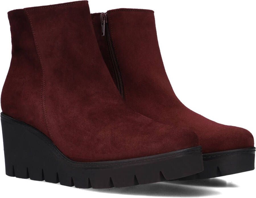 GABOR Enkellaarsjes Dames 780 Maat: 39 Materiaal: Suède Kleur: Rood