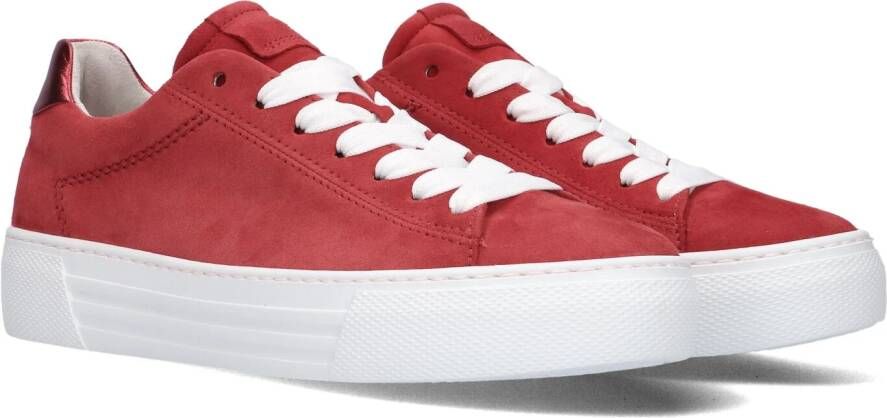 GABOR Lage Sneakers Dames 460 Maat: 39 Materiaal: Suède Kleur: Rood