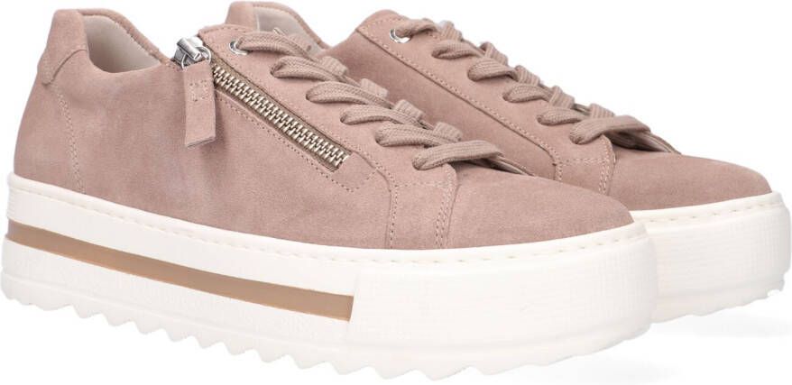 GABOR Lage Sneakers Dames 498 Maat: 38 Materiaal: Suède Kleur: Beige