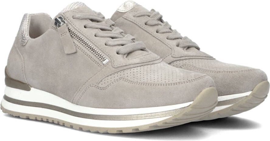 GABOR Lage Sneakers Dames 528 Maat: 44 Materiaal: Suède Kleur: Taupe