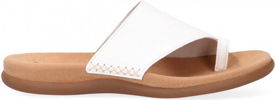 Gabor Teenslippers wedge heel summer shoe dianette with contrasting embroidery