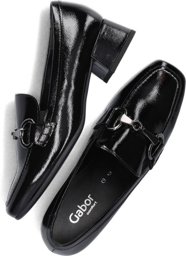 GABOR Loafers Dames 121 Maat: 43 Materiaal: Lakleer Kleur: Zwart