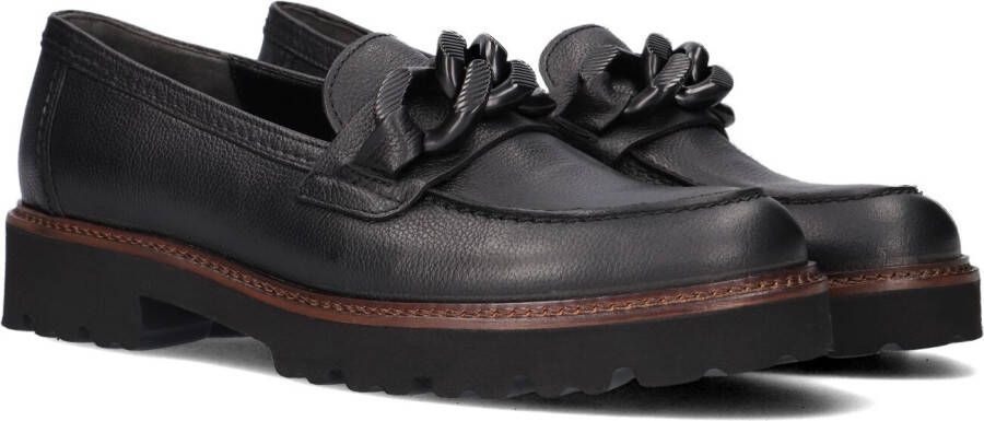 Gabor Zwarte Loafers met Kettingdetail Black Dames