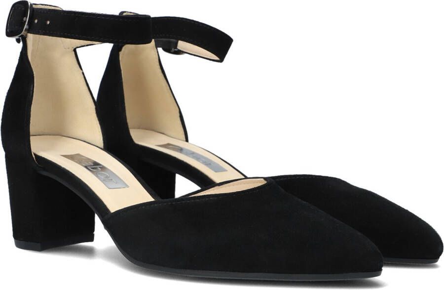 Gabor Zwarte Suède Pumps met Velours Detail Black Dames