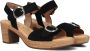Gabor Verhoog je stijl met zwarte suède hoge hak sandalen Black Dames - Thumbnail 1