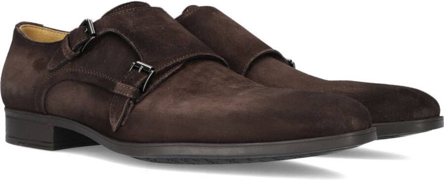 Giorgio Amalfi Schoen Monk Strap Bruin Suede Schoen cm Suede Heren Gespschoenen Double monk strap