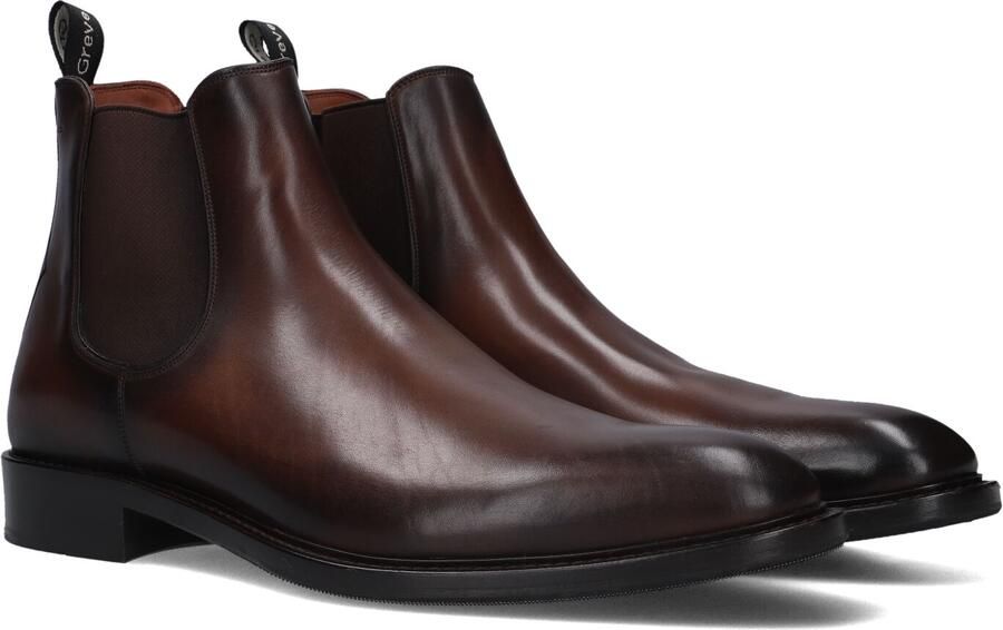 GREVE Chelsea Boots Heren Piava 4757 Maat: 46 Materiaal: Leer Kleur: Bruin