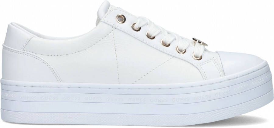 GUESS Bells Lage sneakers Leren Sneaker Dames Wit