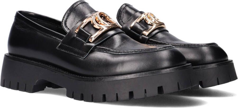 Guess Zwarte platte schoenen met metalen detail Black Dames